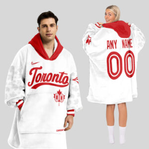 Toronto Blue Jays MLB Design Blanket Hoodie Custom Name And Number