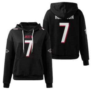 Atlanta Falcons Black Waffle Hoodie Custom Name And Number