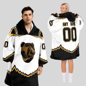 Boston Bruins Blanket Hoodie Custom Name And Number