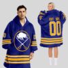 Buffalo Sabres Blanket Hoodie Custom Name And Number