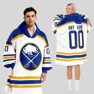 Buffalo Sabres Blanket Hoodie Custom Name And Number