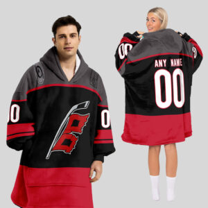 Carolina Hurricanes Blanket Hoodie Custom Name And Number
