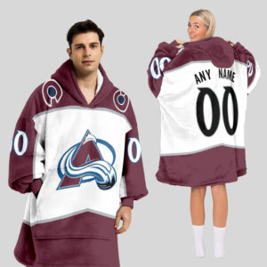 Colorado Avalanche Blanket Hoodie Custom Name And Number