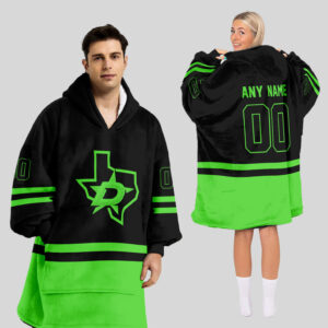 Dallas Stars Blanket Hoodie Custom Name And Number