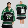 Dallas Stars Blanket Hoodie Custom Name And Number