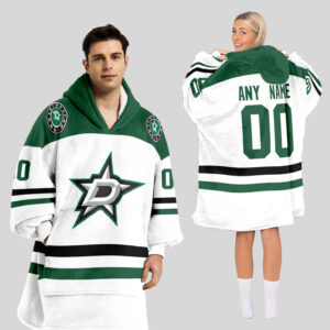 Dallas Stars Blanket Hoodie Custom Name And Number