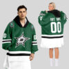 Dallas Stars Blanket Hoodie Custom Name And Number