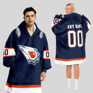 Edmonton Oilers Blanket Hoodie Custom Name And Number