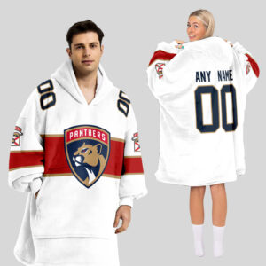 Florida Panthers Blanket Hoodie Custom Name And Number