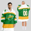 Minnesota Wild Blanket Hoodie Custom Name And Number