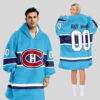 Montreal Canadiens Blanket Hoodie Custom Name And Number