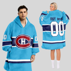 Montreal Canadiens Blanket Hoodie Custom Name And Number