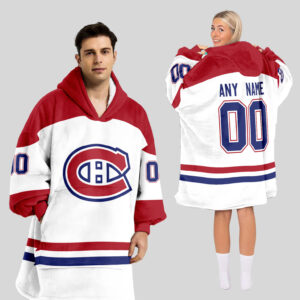 Montreal Canadiens Blanket Hoodie Custom Name And Number