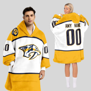 Nashville Predators Blanket Hoodie Custom Name And Number