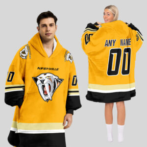 Nashville Predators Blanket Hoodie Custom Name And Number