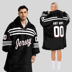 New Jersey Devils Blanket Hoodie Custom Name And Number