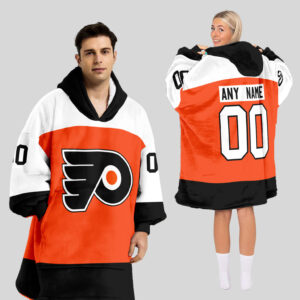 Philadelphia Flyers Blanket Hoodie Custom Name And Number