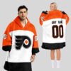 Philadelphia Flyers Blanket Hoodie Custom Name And Number