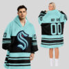 Seattle Kraken Blanket Hoodie Custom Name And Number