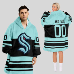 Seattle Kraken Blanket Hoodie Custom Name And Number