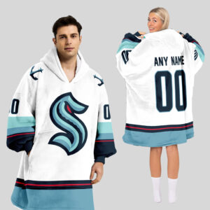 Seattle Kraken Blanket Hoodie Custom Name And Number