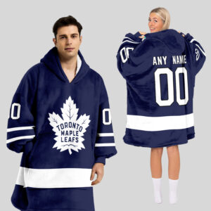Toronto Maple Leafs Blanket Hoodie Custom Name And Number