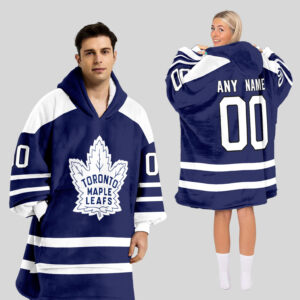 Toronto Maple Leafs Blanket Hoodie Custom Name And Number
