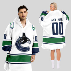 Vancouver Canucks Blanket Hoodie Custom Name And Number