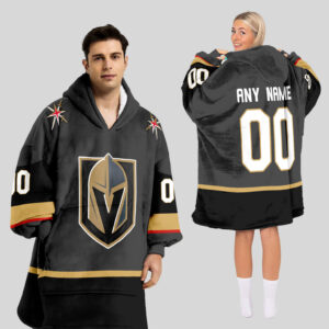 Vegas Golden Knights Blanket Hoodie Custom Name And Number