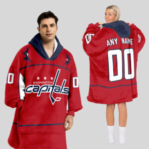 Washington Capitals Blanket Hoodie Custom Name And Number