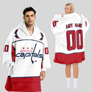 Washington Capitals Blanket Hoodie Custom Name And Number