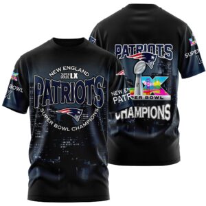 New England Patriots Super Bowl LX Champions Style 3D T-Shirt