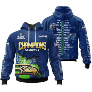 Seattle Seahawks Super Bowl LX Champions Style Hoodie