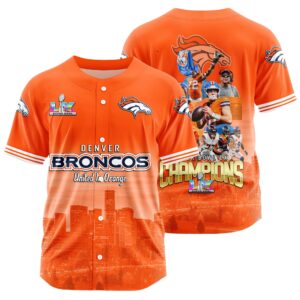 Denver Broncos Super Bowl LX Champions Style Baseball Jersey