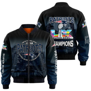 New England Patriots Super Bowl LX Champions Style Bomber Jacket