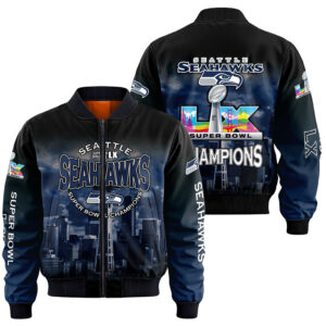 Seattle Seahawks Super Bowl LX Champions Style Bomber Jacket